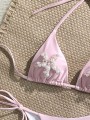 Wiązane dwuczęściowe bikini (0XL)