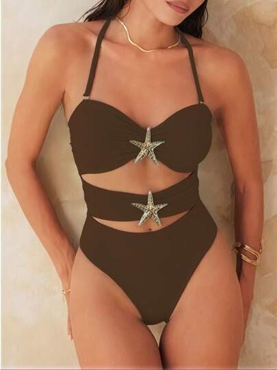 Brązowy strój jednoczęściowy (XL)