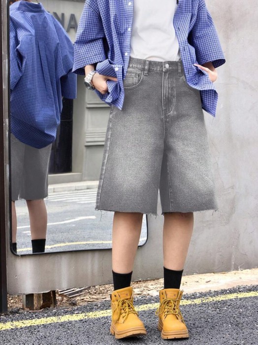 Szare jeansowe spodenki (15L)