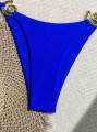Kobaltowy wiązany komplet bikini (S)