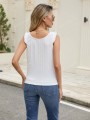 Biały top zatrzask (2XL)