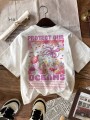 Biały t-shirt nadruk (S)