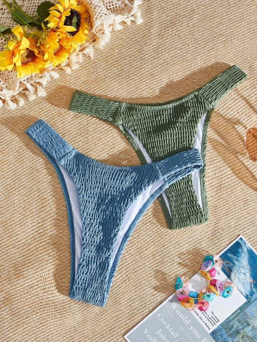 Marszczone kąpielowe tangi 2pack (M)