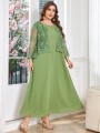 Zielona sukienka hafty (2XL)