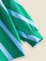 Zielona cienka bluza paski (5L)