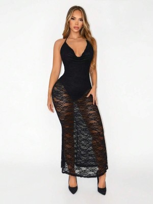 Koronkowa sukienka body 2w1 (S)