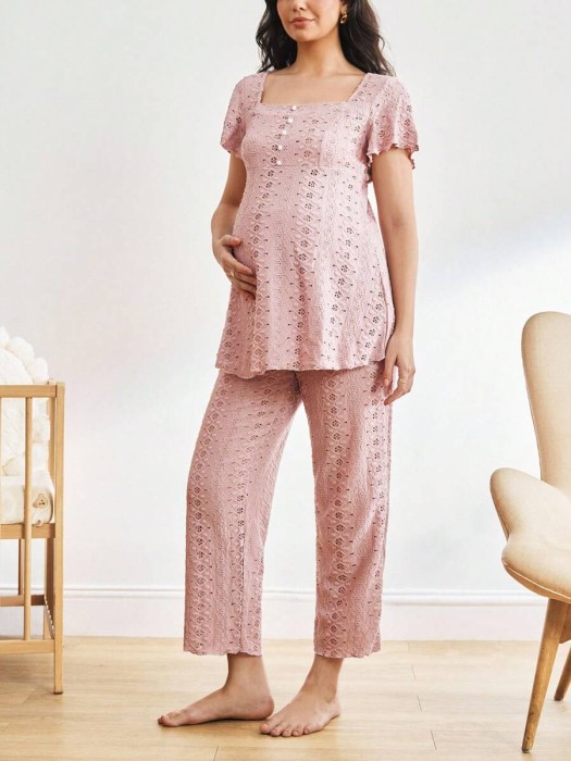 Ażurowa piżama dwuczęściowa (XL)