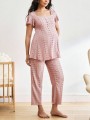 Ażurowa piżama dwuczęściowa (XL)
