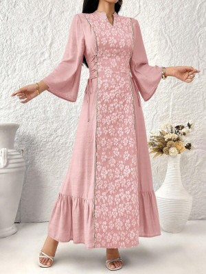 Maxi sukienka szerokie rękawy (L)