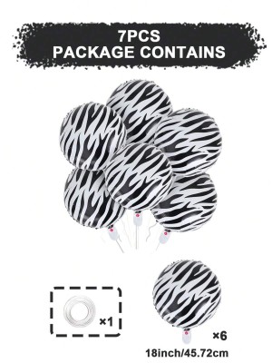 Dwukolorowe balony wzór 6sztuk