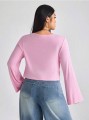 Różowy top wiązanie (0XL)