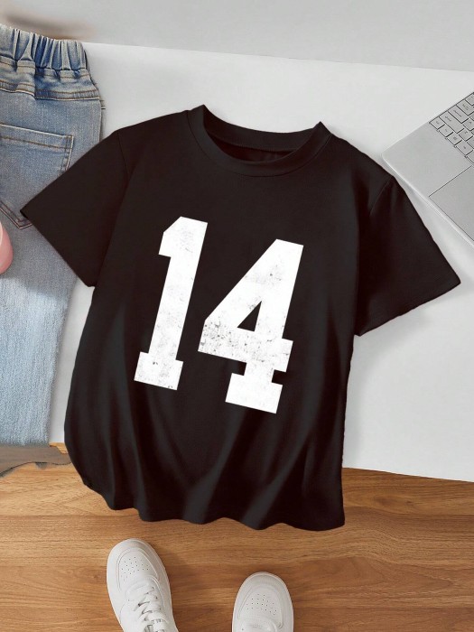 Czarna koszulka nadruk (15L)