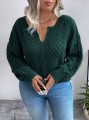 Zielony luźny sweter (1XL)
