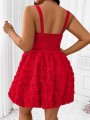 Czerwona sukienka mini (1XL)