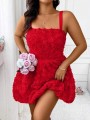 Czerwona sukienka mini (1XL)