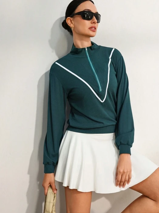 Zielona bluza zamek (XL)
