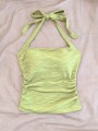 Seledynowy teksturowany top (M)