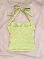 Seledynowy teksturowany top (M)