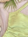 Seledynowy teksturowany top (M)