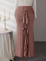 Maxi spódnica brudny róż (2XL)