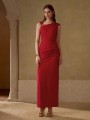 Czerwona sukienka maxi (M)