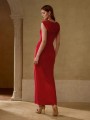 Czerwona sukienka maxi (M)