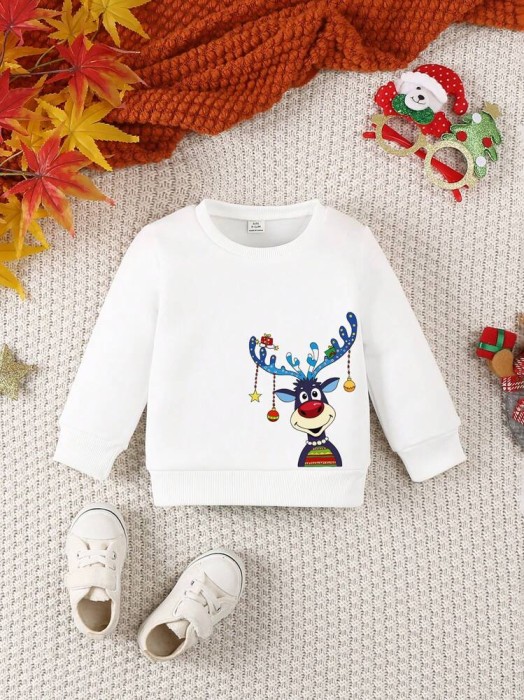 Biała bluza nadruk (9-12M)