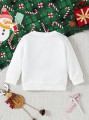 Biała bluza nadruk świąteczny (9-12M)