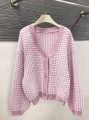 Dwukolorowy pleciony kardigan oversize (M)