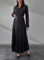 Czarna sukienka maxi pasek (S)
