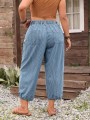 Niebieskie spodnie jeansowe guziki (0XL)