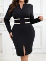 Czarna dopasowana sukienka (2XL)