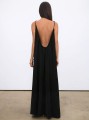 Czarna sukienka maxi v neck (S)