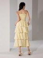 Żółta sukienka off shoulder (L)