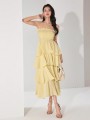 Żółta sukienka off shoulder (L)