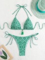 Wzorzyste bikini kąpielowe (S)