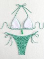 Wzorzyste bikini kąpielowe (S)