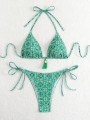 Wzorzyste bikini kąpielowe (S)