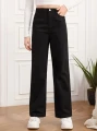 Czarne proste jeansy (10-11L)