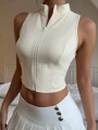 Ecru top zamek (M)