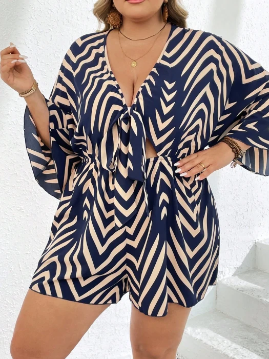 Dwukolorowy kombinezon wzór (5XL)