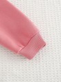 Różowa bluza kaptur naszywka (6-9M)