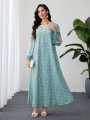 Wzorzysta sukienka maxi (XL)