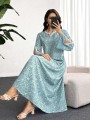 Wzorzysta sukienka maxi (XL)