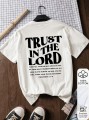Biały t-shirt nadruk (M)
