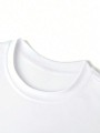 Biały t-shirt nadruk (M)