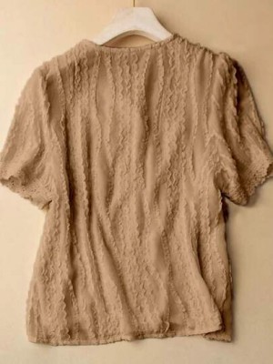 Brązowa koszula krótkie rękawy (2XL)