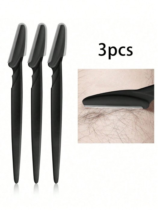 Czarne trymery do brwi 3pack