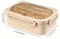 Beżowy lunchbox sztućce