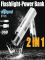 Mała latarka powerbank 2w1